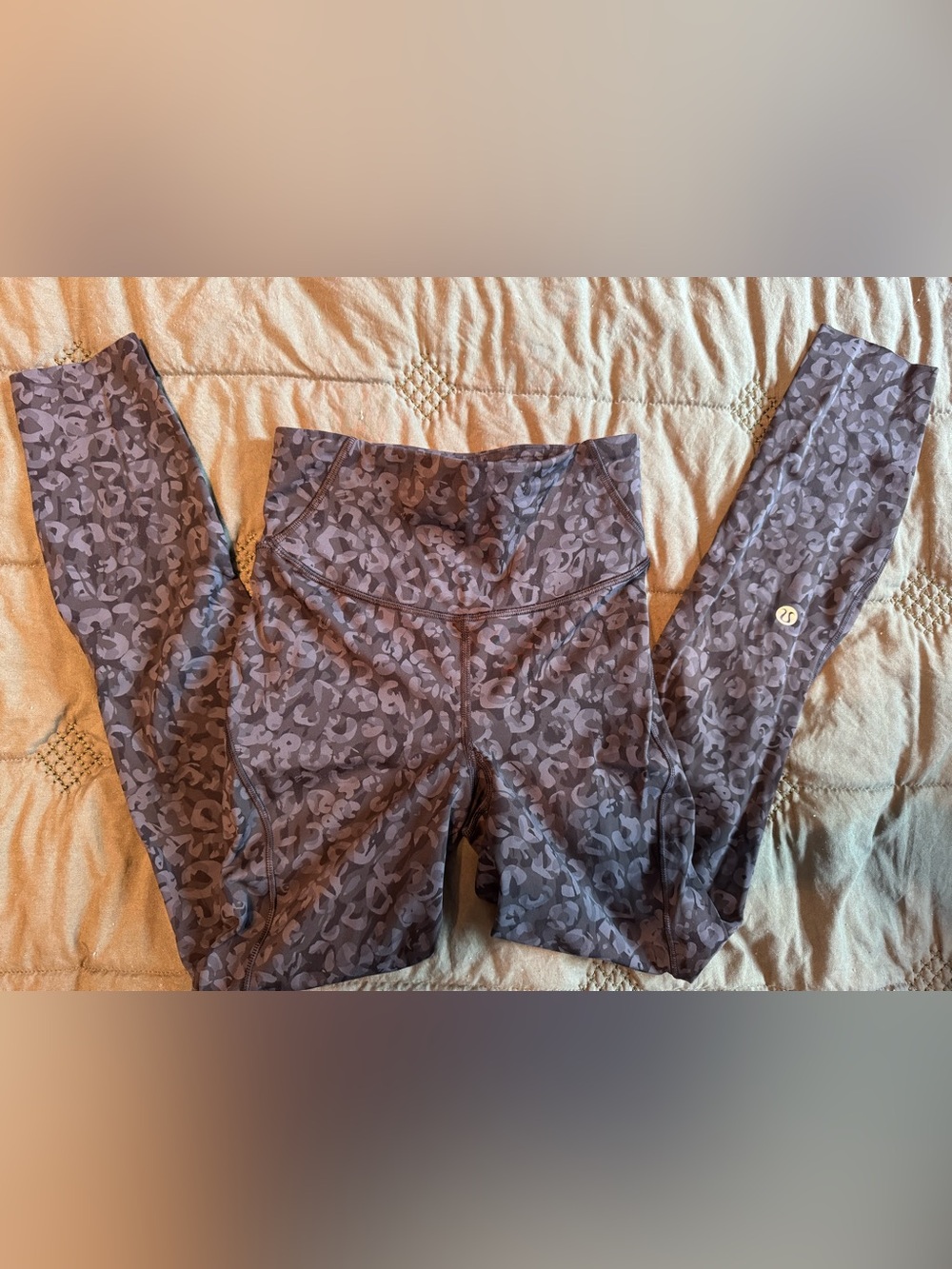 lululemon High-Waist Printed Leggings in Charcoal Gray